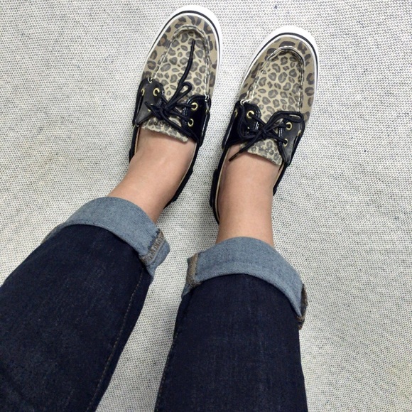 Sperry Shoes - Sperry Top Sider Boat shoe loafers w/Cheetah print